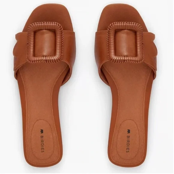 Birdies Putyin Women's Cognac Slide Sandals - Picture 1 of 9